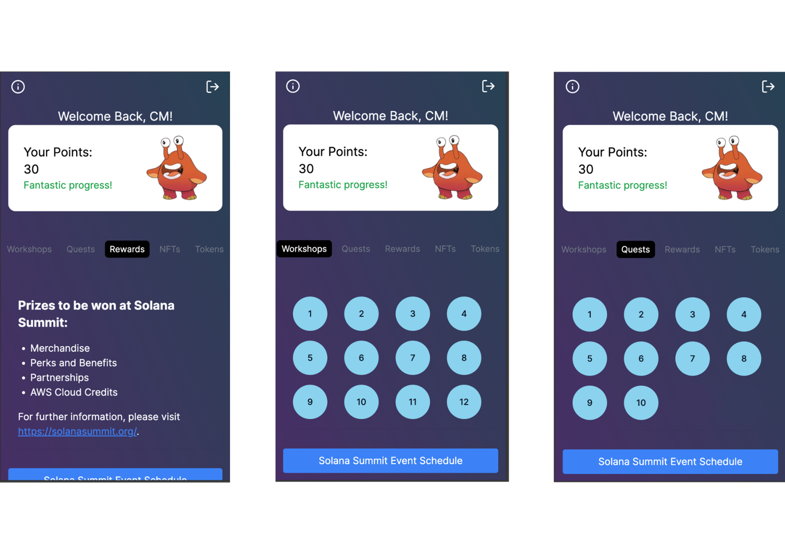 Solana Summit Event Web-App