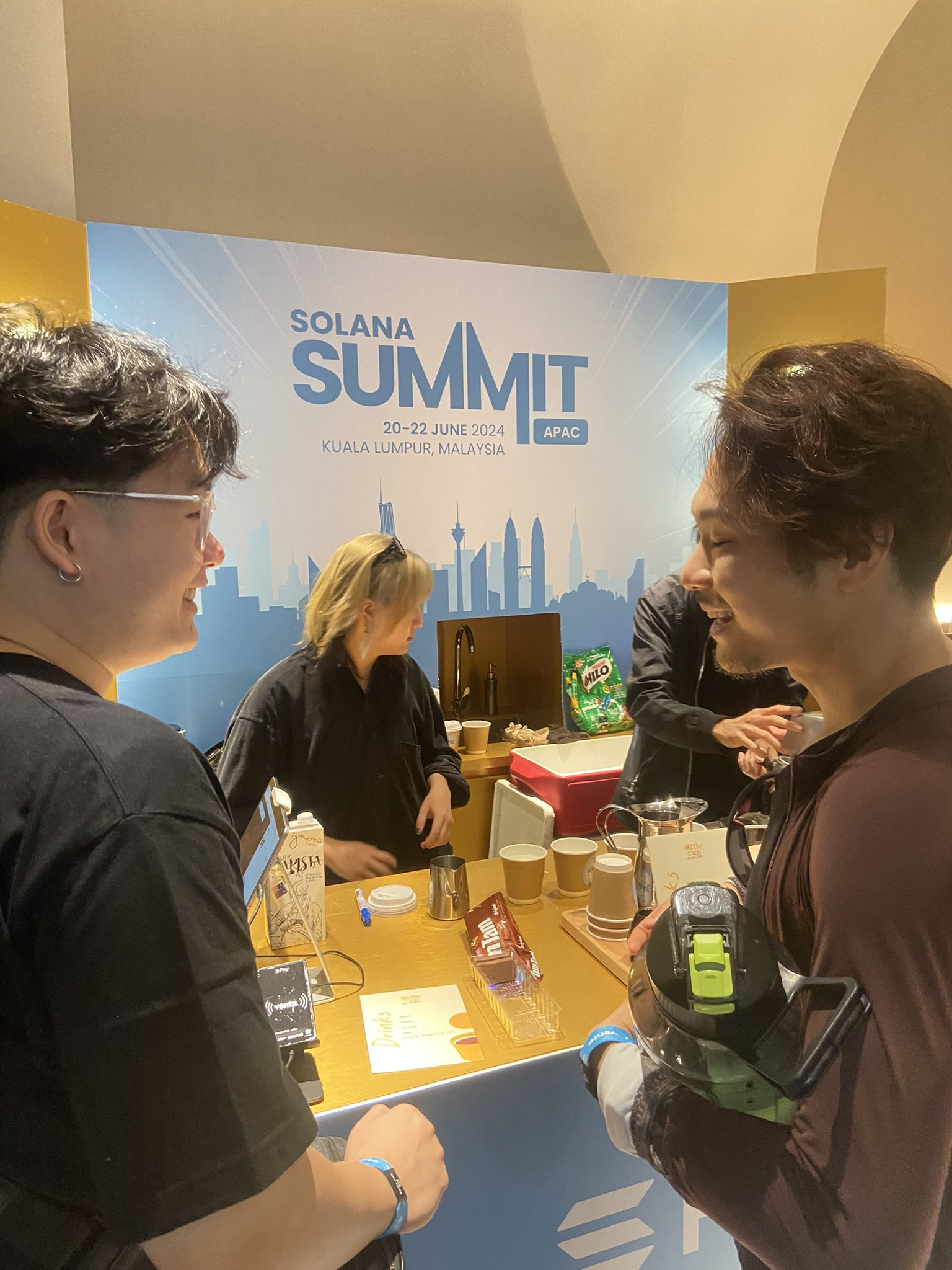 Coffee and Milo Available at the Solana Summit Drinks Station